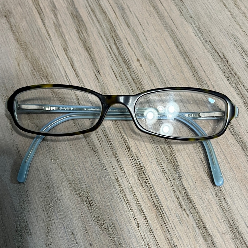 Ralph Lauren Black Frame with Blue Temples prescription Eyeglasses